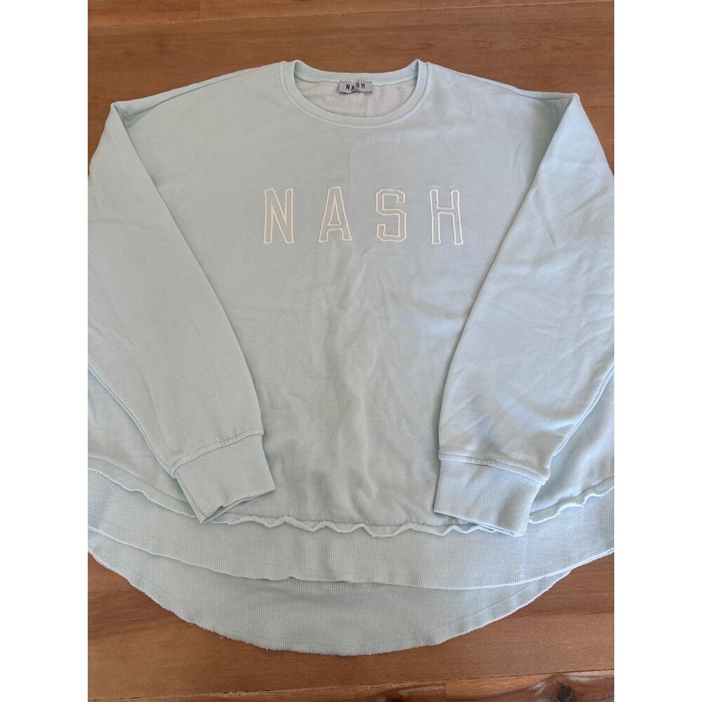 Nash Women's Crewneck Raw Hem XL/2XL light green Sweatshirt